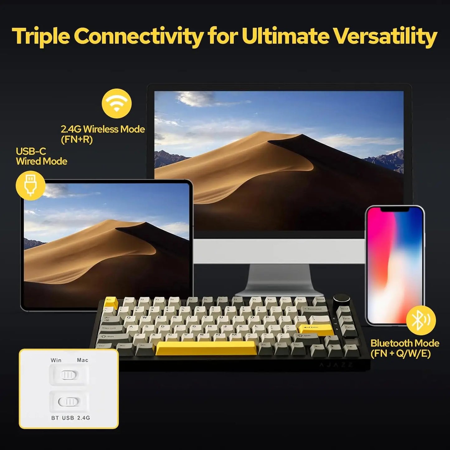 Ajazz AK820/AK820Pro Gaming Mechanical Keyboard