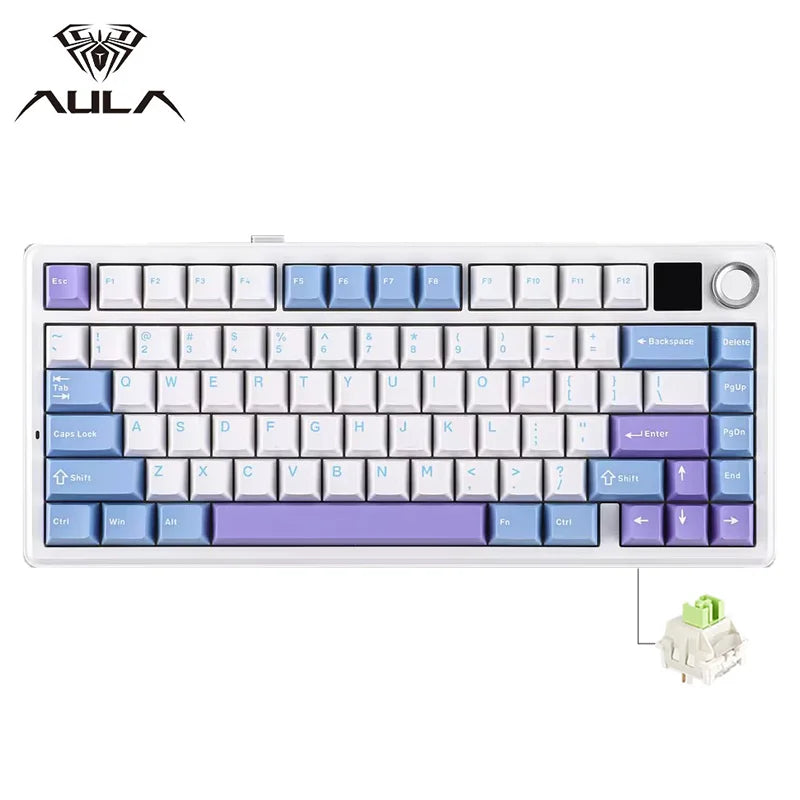 Aula F75 MAX Wireless Gaming Keyboard With Smart Digital Screen and Knob