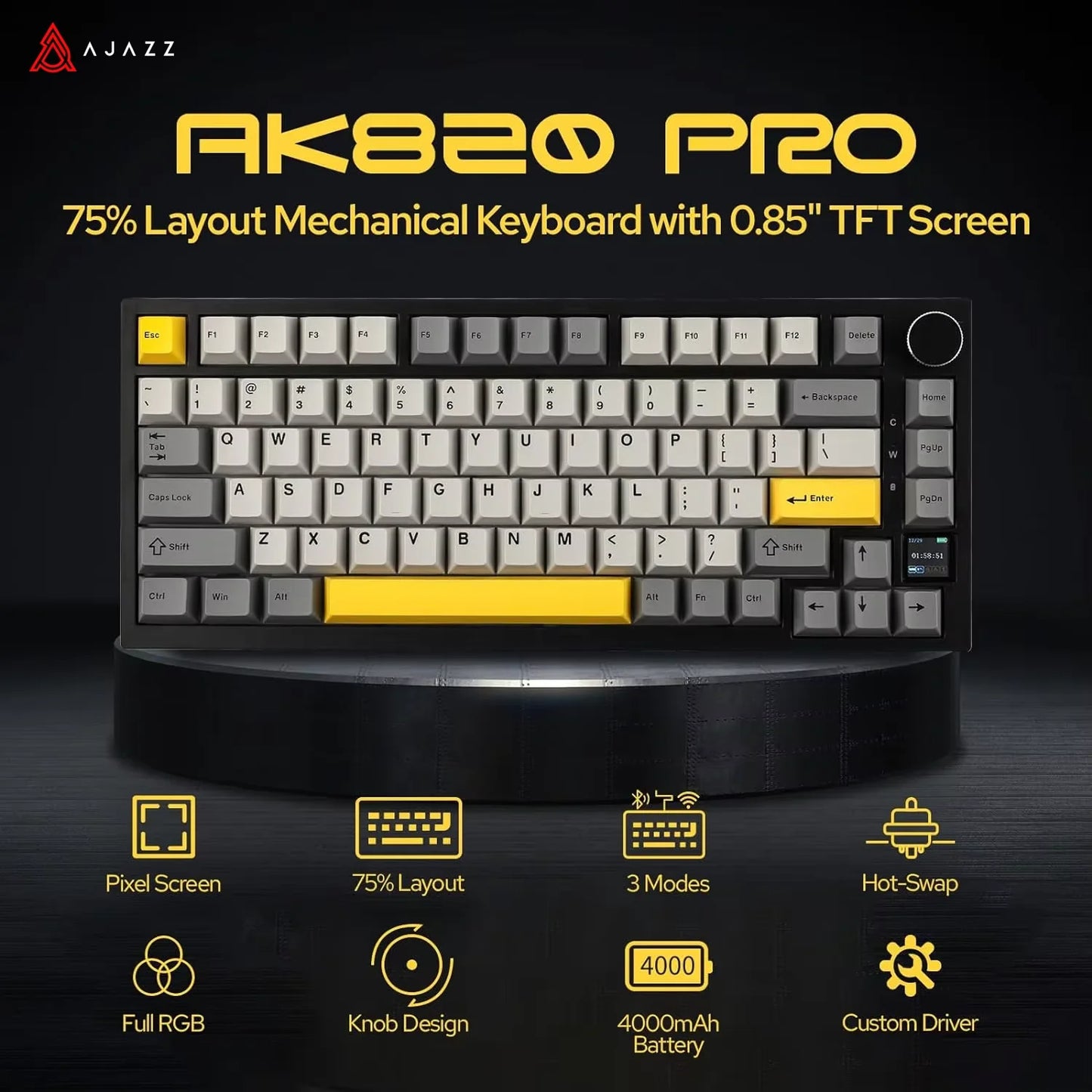 Ajazz AK820/AK820Pro Gaming Mechanical Keyboard